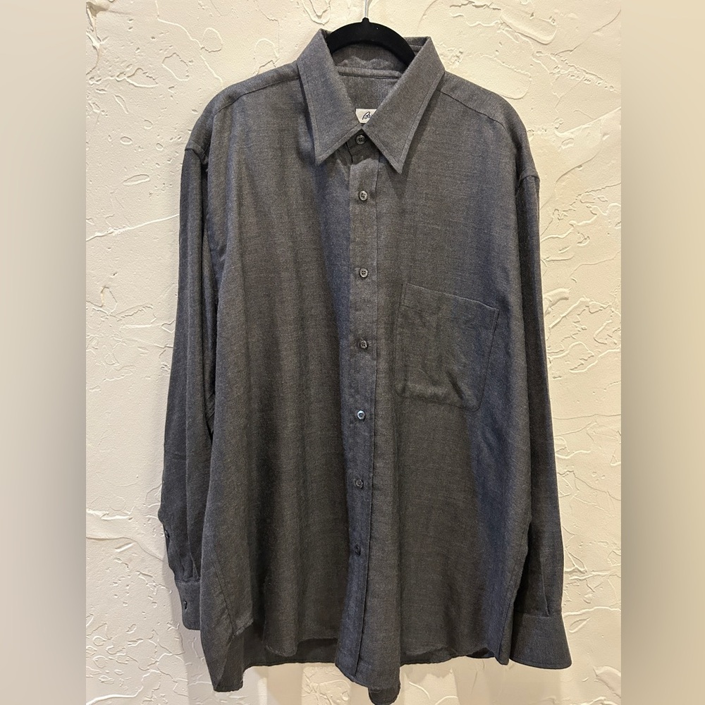 Brioni 100% Cashmere Men’s Button Down Shirt Size XL
